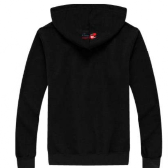 Crazy Hearts Embroidered Heart Hoodie in Black - Picture 2 of 2